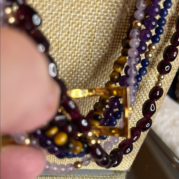 Joan Rivers Purple and Gold Beaded Necklace - Picture 5 of 5